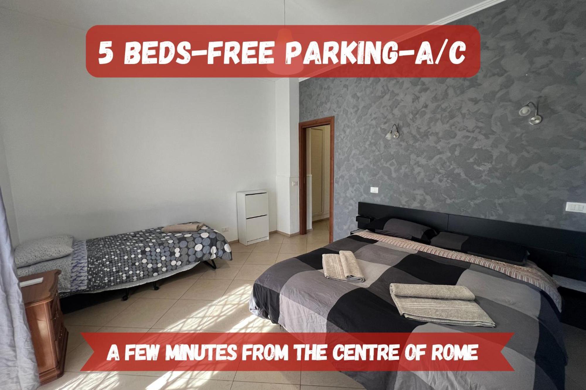-5 Min From Bus Stop-Free Parking Roma Exterior foto